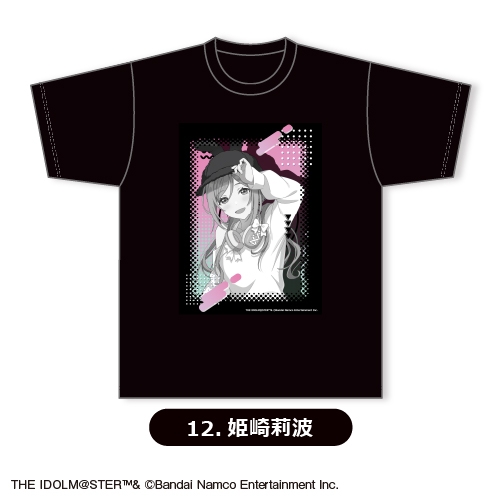【グッズ-Tシャツ】学園アイドルマスター Tシャツ(ブラック)⑫<姫崎莉波>【カラオケの鉄人コラボ vol.2】