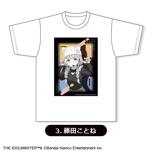 【グッズ-Tシャツ】学園アイドルマスター Tシャツ(ホワイト)③<藤田ことね>【カラオケの鉄人コラボ vol.2】