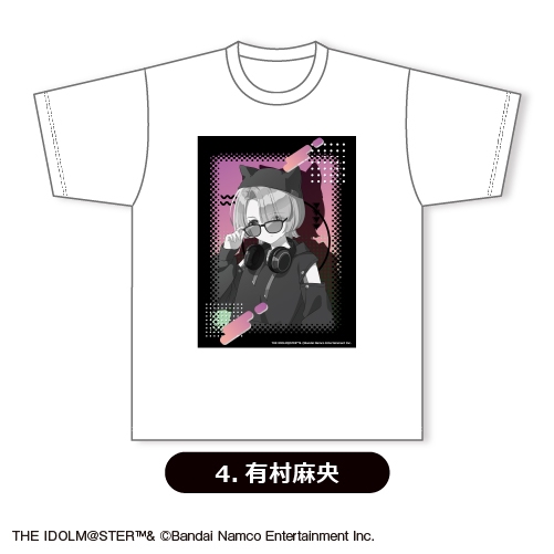 【グッズ-Tシャツ】学園アイドルマスター Tシャツ(ホワイト)④<有村麻央>【カラオケの鉄人コラボ vol.2】