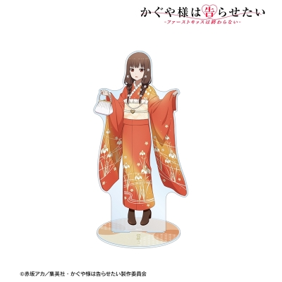 【グッズ-スタンドポップ】アニメ「かぐや様は告らせたい-ファーストキッスは終わらない-」 描き下ろしイラスト 伊井野ミコ 振袖&着物ver. 1/7スケール 特大アクリルスタンド【再販】