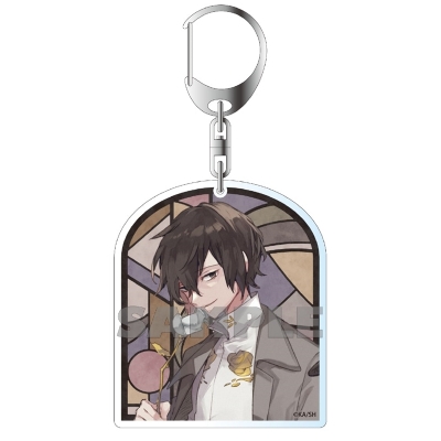 【グッズ-キーホルダー】文豪ストレイドッグス 春河35イラスト アクリルキーホルダー 太宰治【再販】