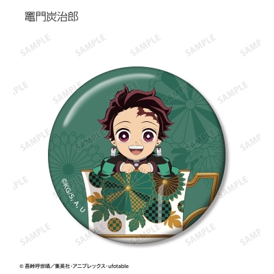 【グッズ-バッチ】アニメ「鬼滅の刃」 トレーディング みにきゃら ティーカップver. 缶バッジ【再販】