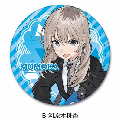 【グッズ-バッチ】『ガールズバンドクライ』 レザーバッジ(丸形) B (河原木桃香)【再販】