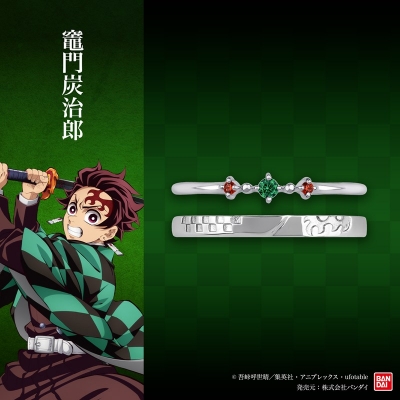 【グッズ-指輪】アニメ「鬼滅の刃」 シルバーセットリング 竈門炭治郎 13号