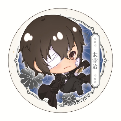 【グッズ-バッチ】文豪ストレイドッグス ぽぷきゃら グリッター缶バッジ 太宰治 黒の時代【再販】