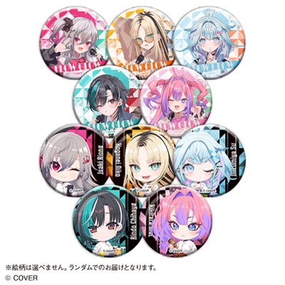 【グッズ-バッチ】FLOW GLOW トレーディンググリッター缶バッジ<全10種・ランダム>【カラオケの鉄人コラボ】