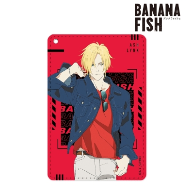 【グッズ-パスケース】BANANA FISH 描き下ろしイラスト アッシュ・リンクス デニムver. 1ポケットパスケース【再販】