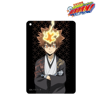 【グッズ-パスケース】TVアニメ『家庭教師ヒットマンREBORN!』 描き下ろしイラスト 沢田綱吉 和服Ver. 1ポケットパスケース【再販】