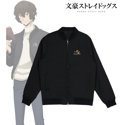 【グッズ-ジャンパー・コート】文豪ストレイドッグス 描き下ろしイラスト 冬服ver. 太宰治 スタジアムジャケットユニセックス(サイズ/L)【再販】