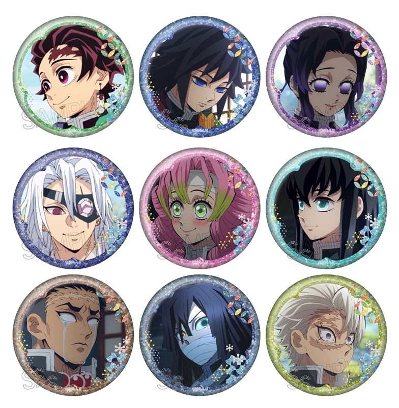【グッズ-バッチ】鬼滅の刃 グリッター缶バッジ Vol.2【再販】