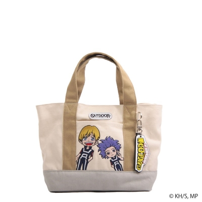 【グッズ-バッグ】僕のヒーローアカデミア×OUTDOOR PRODUCTS キーホルダー付きミニキャラトート 物間寧人×心操人使【再販】