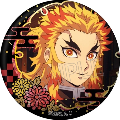 【グッズ-バッチ】鬼滅の刃 螺鈿風シリーズ 缶バッジ vol.2 煉獄杏寿郎【再販】