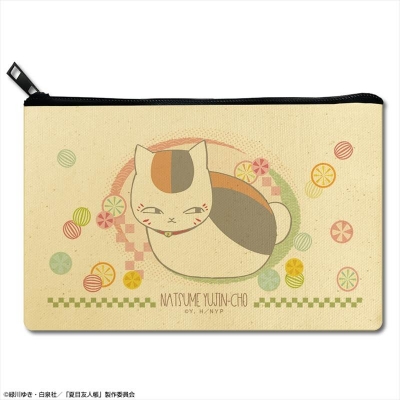 【グッズ-ポーチ】夏目友人帳 フラットポーチ デザイン01(ニャンコ先生/A)【再販】
