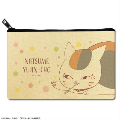 【グッズ-ポーチ】夏目友人帳 フラットポーチ デザイン04(ニャンコ先生/D)【再販】
