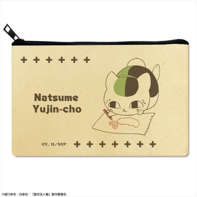 【グッズ-ポーチ】夏目友人帳 フラットポーチ Ver.3 デザイン01(ニャンコ先生/A)【再販】