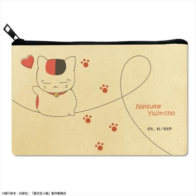 【グッズ-ポーチ】夏目友人帳 フラットポーチ Ver.3 デザイン03(ニャンコ先生/B)【再販】