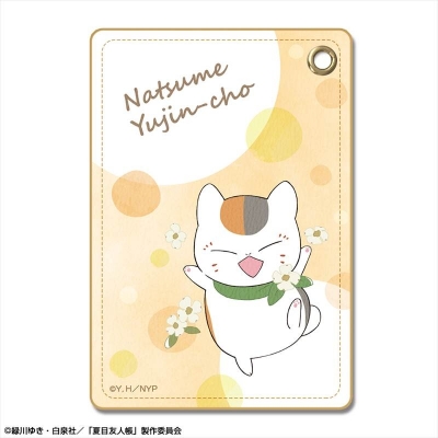 【グッズ-パスケース】夏目友人帳 レザーパスケース Ver.3 デザイン02(ニャンコ先生)【再販】