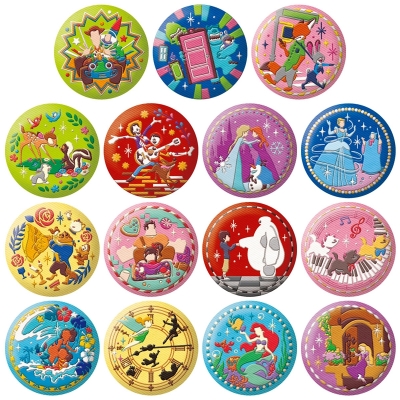 【グッズ-食品】Disney Characters 刺繍缶バッジビスケット2【再販】