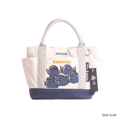 【グッズ-バッグ】ハイキュー!! ×OUTDOOR PRODUCTS ミニトート 烏野高校二年三年生 ODHQ131キナリ【再販】