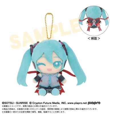 【グッズ-マスコット】ガンダム45周年×初音ミク Chibiぬいおすわりマスコット 初音ミク×エールストライクガンダム【再販】