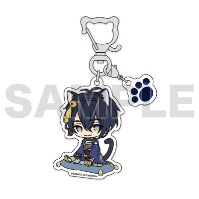 【グッズ-キーホルダー】刀剣乱舞ONLINE 刀猫男士 一周年記念キーホルダー01:三日月宗近【再販】