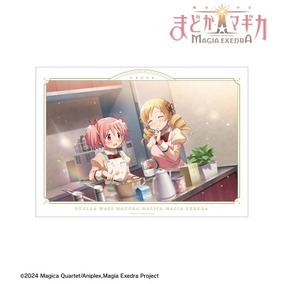 【グッズ-ポスター】魔法少女まどか☆マギカ Magia Exedra 手作りケーキに挑戦中 A3マット加工ポスター【再販】