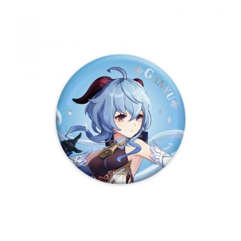 グッズ-バッチ】原神 キャラ祈願立ち絵 缶バッジ 循々守月 甘雨 
