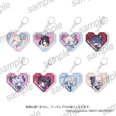 【グッズ-キーホルダー】アニメ『NEEDY GIRL OVERDOSE』 ハートアクリルキーホルダー 【まねきねこコラボ】