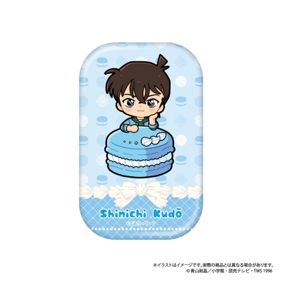 【グッズ-バッチ】名探偵コナン 長方形型缶バッジ 工藤新一SD(マカロンコレクションvol.1)【再販】