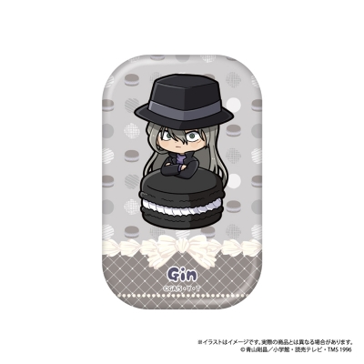 【グッズ-バッチ】名探偵コナン 長方形型缶バッジ ジンSD(マカロンコレクションvol.2)【再販】