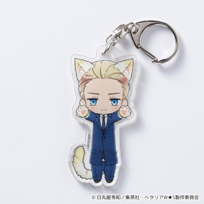 【グッズ-キーホルダー】ヘタリアWorld★Stars のび猫アクリルキーホルダー(ドイツ)【再販】