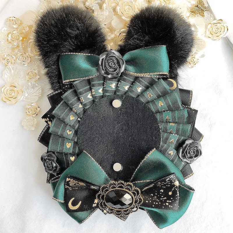 【グッズ-マグネット】ノンキャラオリジナル うさ耳付きロゼット／GN【G.triGer】