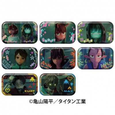 【グッズ-バッチ】銀河特急 ミルキー☆サブウェイ ラメキラスクエアカンバッジ