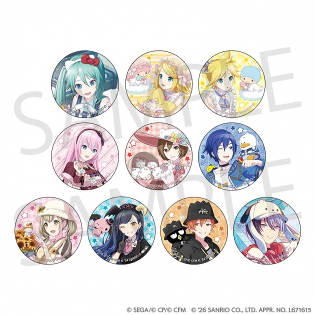 【グッズ-バッチ】プロジェクトセカイ カラフルステージ! feat. 初音ミク ×サンリオキャラクターズ グリッター缶バッジコレクション A【再販】