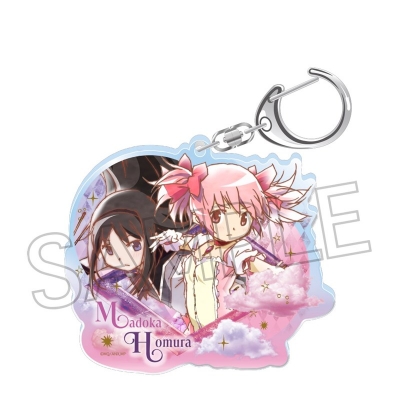 【グッズ-キーホルダー】魔法少女まどか☆マギカ ヴィンテージシリーズ アクリルキーホルダー Vol.2 まどか&ほむら【再販】