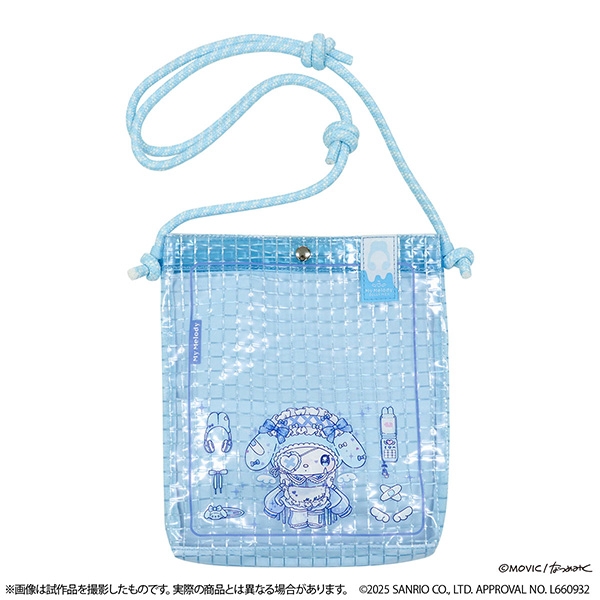【グッズ-バッグ】サンリオキャラクターズ マイメロディ DOLLY MIX水色天使デザイン クリアサコッシュ