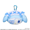【グッズ-ポーチ】サンリオキャラクターズ マイメロディ DOLLY MIX水色天使デザイン フェイスポーチの画像