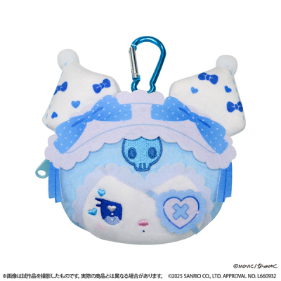 【グッズ-ポーチ】サンリオキャラクターズ クロミ DOLLY MIX水色天使デザイン フェイスポーチ