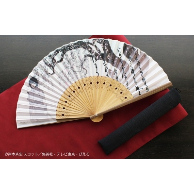 【グッズ-扇子】NARUTO-ナルト- 疾風伝 扇子(袋セット) うちはサスケ/しだれ桜【再販】