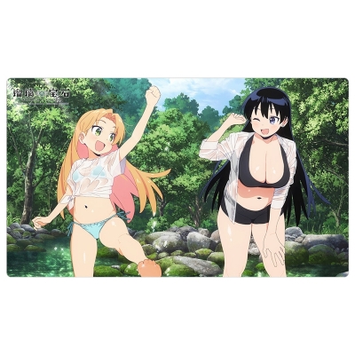 【グッズ-デスクマット】瑠璃の宝石 描き下ろしラバーマット(水遊び)【再販】