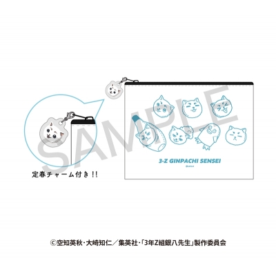 【グッズ-ポーチ】3年Z組銀八先生 アクリルチャーム付きポーチ さいほうver.【再販】