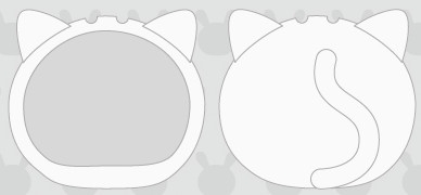 グッズ パーツ おまんじゅうにぎにぎマスコット きぐるみケース ねこ ホワイト アニメイト