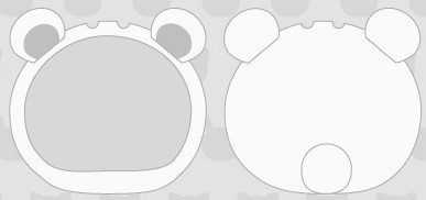 【グッズ-パーツ】おまんじゅうにぎにぎマスコット きぐるみケース くま ホワイト