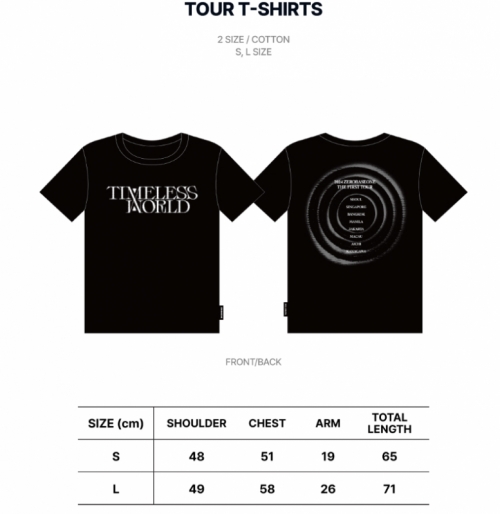 グッズ(音楽)】衣類 ZB1[TIMELESS WORLD] OFFICIAL MD【ツアーTシャツ 完売商品タイムレスプロジェクトTシャツL size