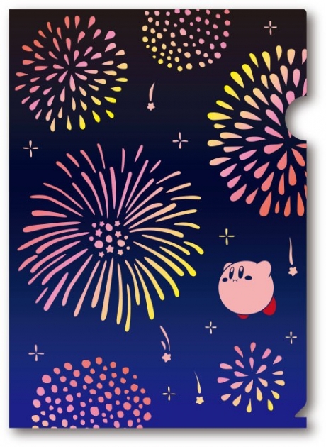 【グッズ-クリアファイル】星のカービィ クリアファイル ふわふ和コレクション ⑥カービィと花火【再販】