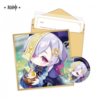 グッズ-セットもの】原神 誕生日セット 七七（缶バッジ、色紙、封筒 