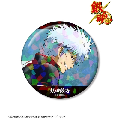 【グッズ-バッチ】銀魂 描き下ろし 坂田銀時 戦う背中ver. 第2弾 ホログラム75mm缶バッジ【再販】