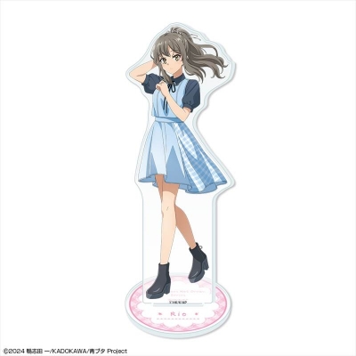 【グッズ-スタンドポップ】「青春ブタ野郎」シリーズ アクリルスタンド デザイン03(双葉理央/サマーチェックver.)【描き下ろし】【再販】