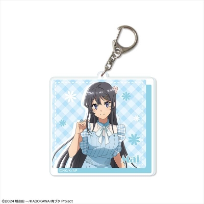 【グッズ-キーホルダー】「青春ブタ野郎」シリーズ ビッグアクリルキーホルダー デザイン01(桜島麻衣/サマーチェックver.)【描き下ろし】【再販】