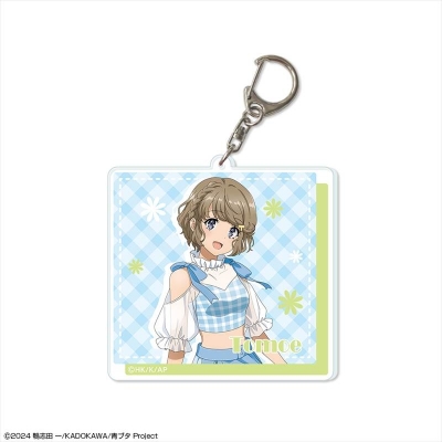 【グッズ-キーホルダー】「青春ブタ野郎」シリーズ ビッグアクリルキーホルダー デザイン02(古賀朋絵/サマーチェックver.)【描き下ろし】【再販】